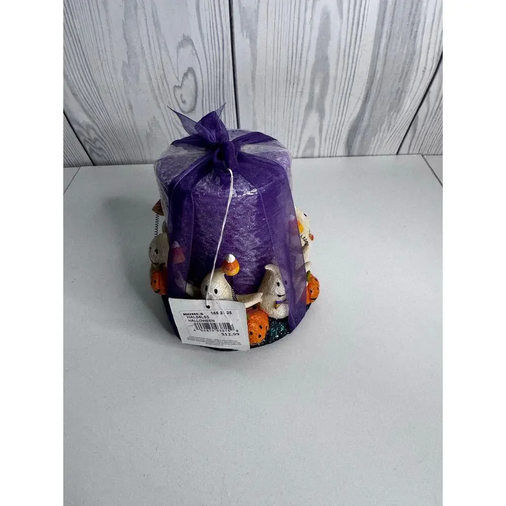 Set of 2 Vintage Kohls Halloween Candles Ghosts Pumpkins Rare